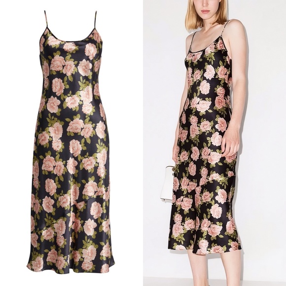 NEW Reformation Alisal Silk Dress Rosalia Medium - Picture 1 of 14